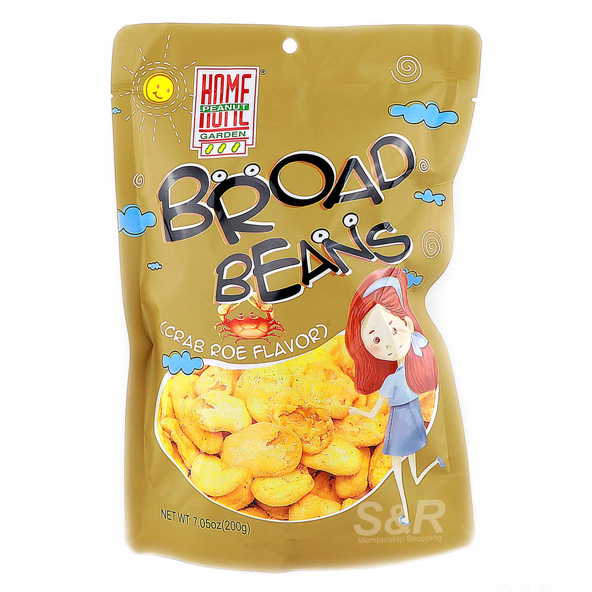 Home Peanut Garden Broad Beans Crab Roe Flavor 200g Home Peanut Garden Broad Beans Crab Roe Flavor 200g